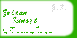zoltan kunszt business card